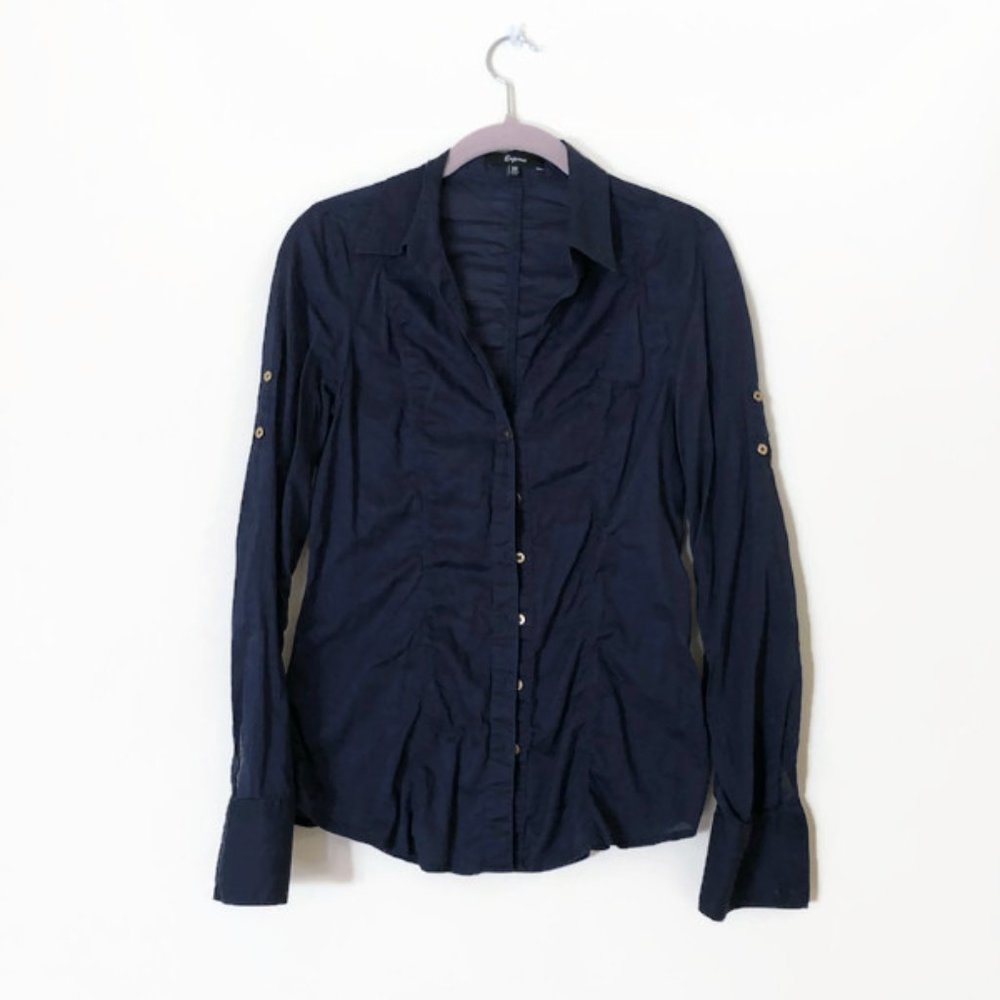 Collared button down shirt, blouse